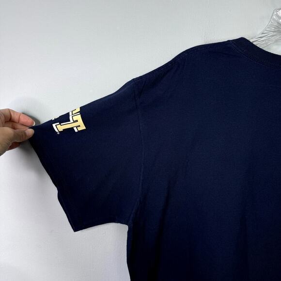 Nike Pitt Panthers Basketball Loose Fit Blue Gold Short Sleeve T-Shirt Mens Sz L - Picture 7 of 9